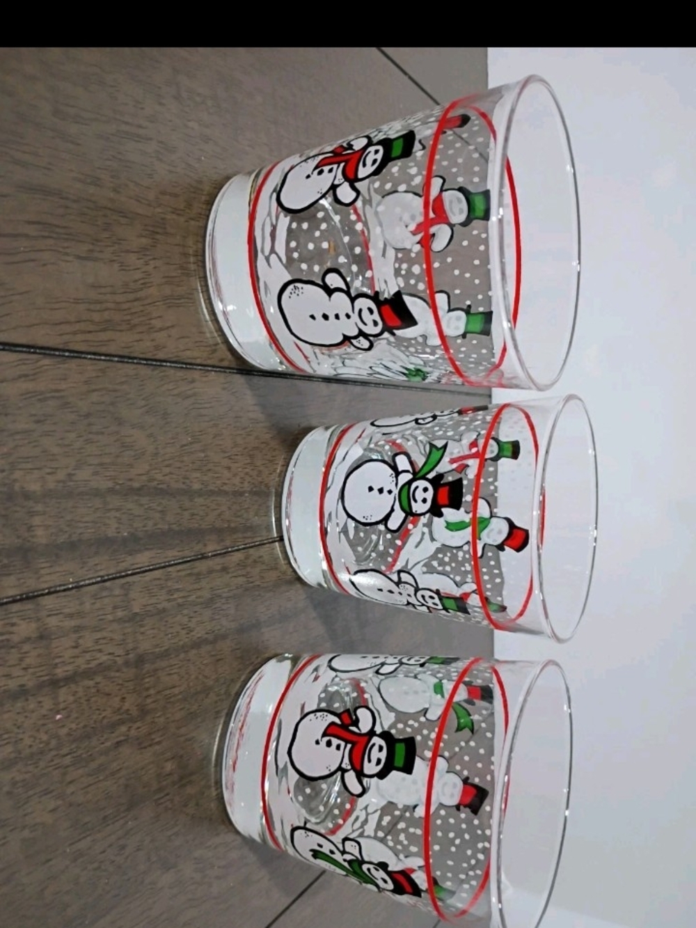vintage 1991 Princess House Christmas holiday Drinking Glasses